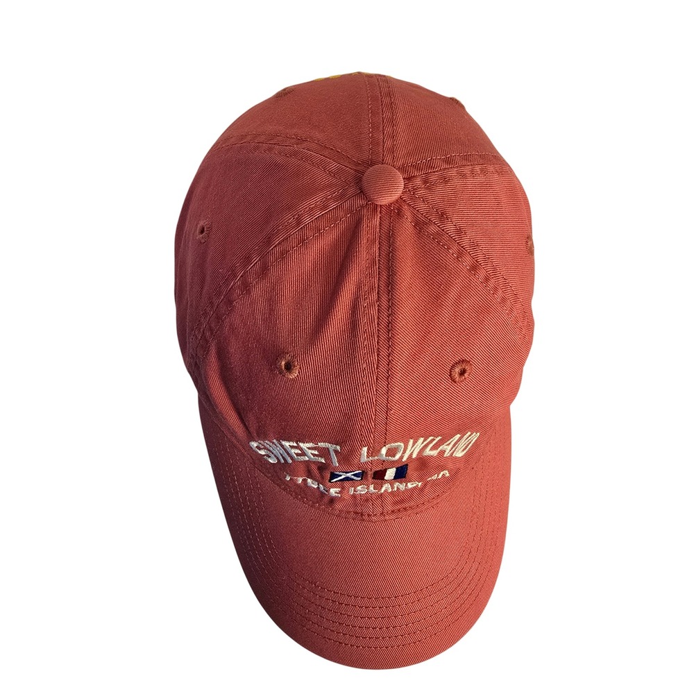 Sweet Lowland Tybee Island GA Nautical Baseball Cap Hat Red Embroidered Boat - Picture 9 of 11